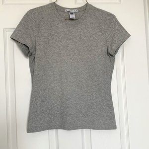 GAP T-Shirt Short sleeve Grey M Cotton